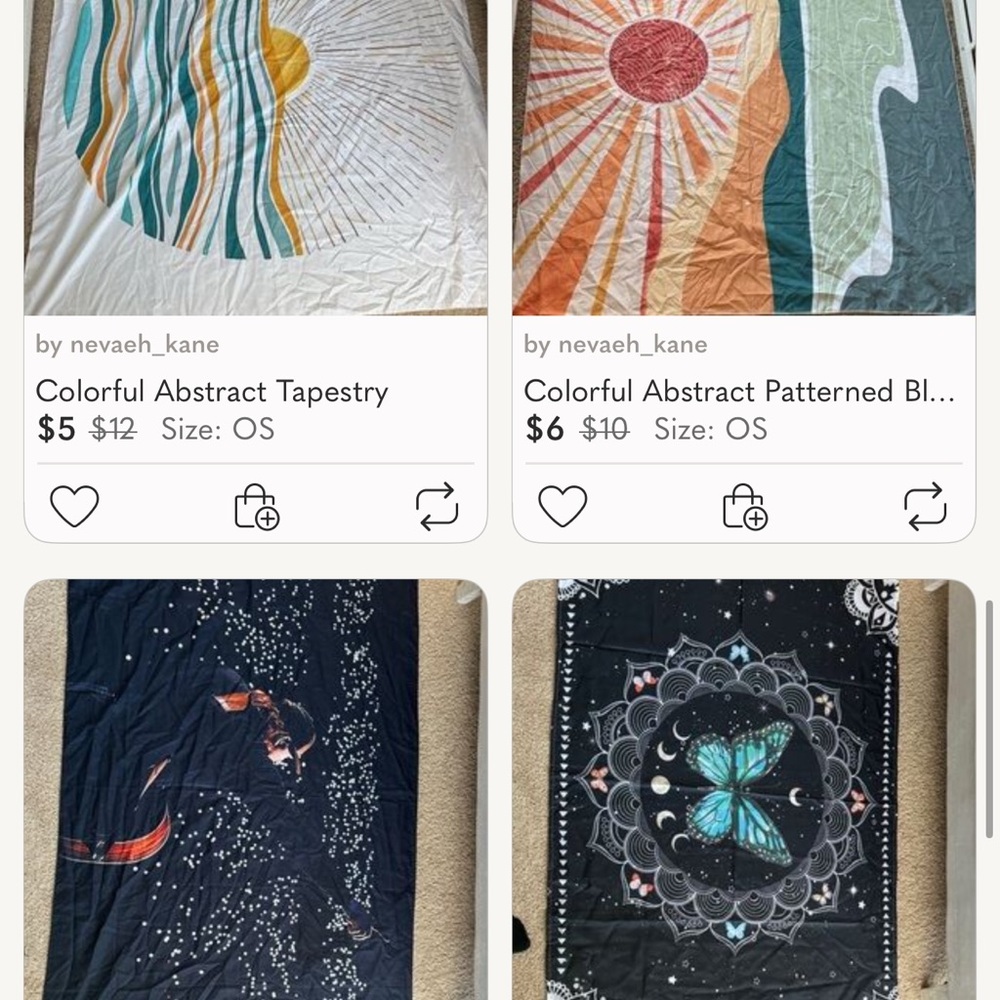 Colorful Tapestry with Abstract Design